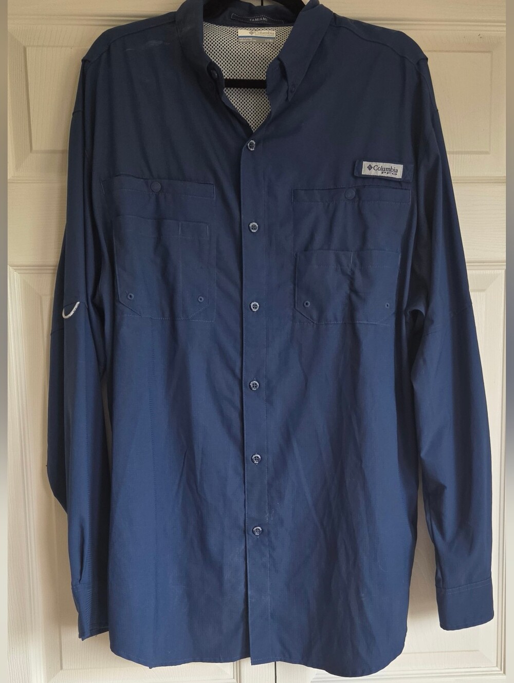 Columbia Navy Long-Sleeve Lightweight Shirt Jacket